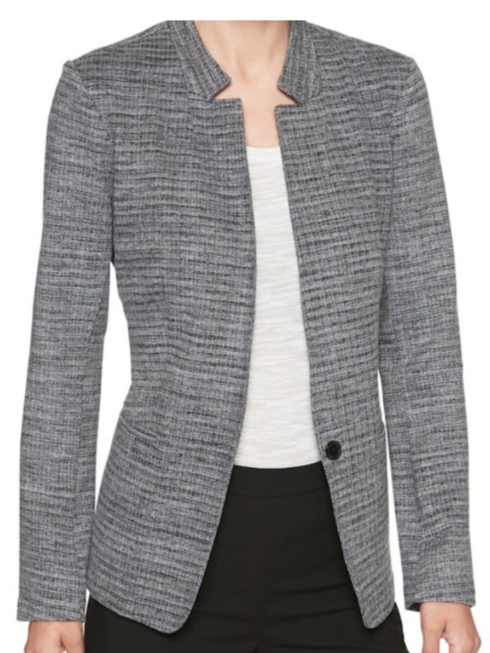 Banana Republic Women’s Blazer Jacket Gray Size Small NEW Classic Crisp Preppy